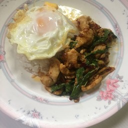 ข้าวกะเพราไก่+ไข่ดาว