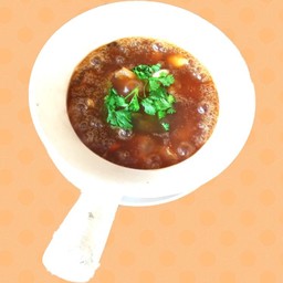 กระเพาะปลาน้ำแดงใส่เนื้อปู  ที่เล็ก