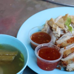 ข้าวมันไก่ผสม ต้ม+ทอด