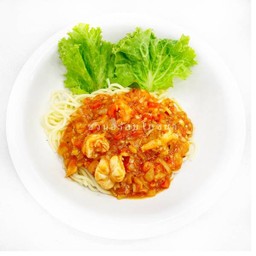 D สปาเก็ตตี้ซอสแดง กุ้ง