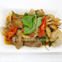 D หอยลายผัดพริกเผา