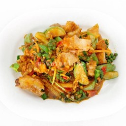 D ผัดเผ็ดซี่โครง