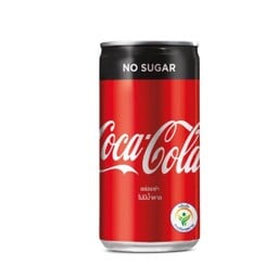 Coke zero  ไม่มีน้ำตาล กระป๋อง 325 ml + น้ำแข็ง 1 แก้ว