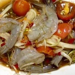 ส้มตำปูปลาร้ากุ้งสด