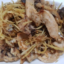 ไก่บ้านผัดขิง (ใหญ่)