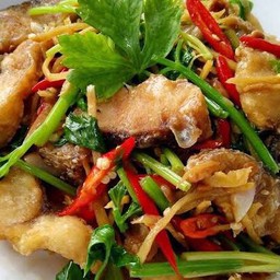 ปลาคังผัดคื่นฉ่าย