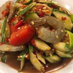 ตำแตงกุ้งสด