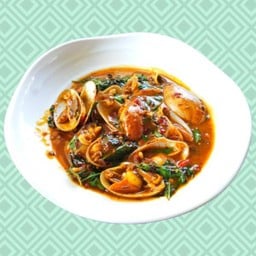 หอยลายผัดน้ำพริกเผา