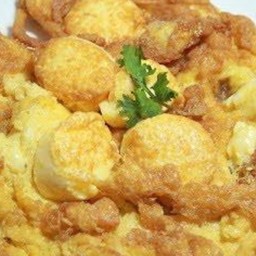 ข้าวราดไข่เจียวเต้าหู้ไข่