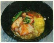 บะหมี่น้ำเกี้ยวกุ้งหมูแดงต้มยำ