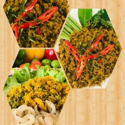 หรอยเว่อร์ ยำหนังหมูทรงเครื่อง + คั่วกลิ้ง สมุนไพร