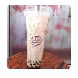 นมสดขาวเย็นแก้วยีราฟ(28ออนส์)