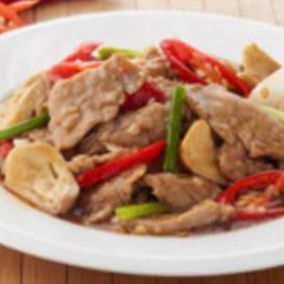 หมูผัดน้ำมันหอย(กับข้าว)