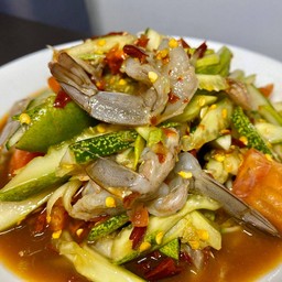 ส้มตำแตงกุ้งสด