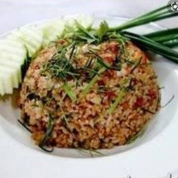 ข้าวคลุกน้ำพริกแจ่วบอง(น้ำพริกปลาร้า)