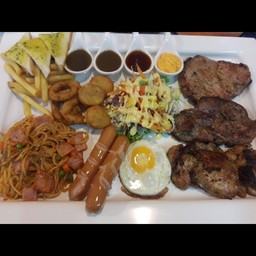 เซตยกแก็ง หมู หมู ไก่ สปาเก็ตตี้เบคอน