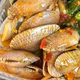 หอยลายผัดพริกเผา