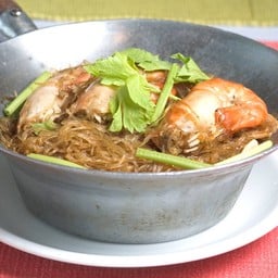 กุ้งอบวุ้นเส้น Baked Prawns with Glass Noodles