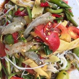 ตำนัวหน่อไม้กุ้งสด