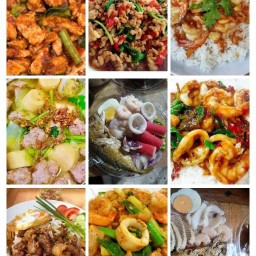 แม่โฟกัสยำรสเด็ด อาหารตามสั่ง ส้มตำ