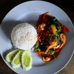 ข้าวผัดพระเพรากุ้ง