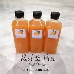 น้ำส้มคั้น แท้ 100% Real & Pure Real Orange