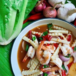 ยำกุ้งสุก