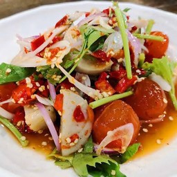 ยำนัวส์หมูยอไข่แดง