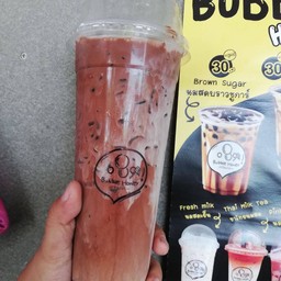 โกโก้นมสดเย็นแก้วยีราฟ22ออนส์