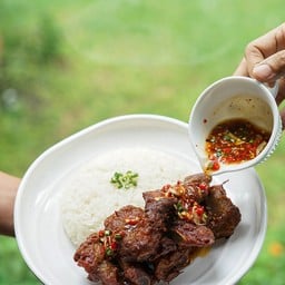 Set 65 Spicy Pork Ribs  165 and Sour Lemon Tea 95