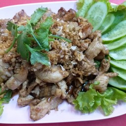 ไส้ตันทอดกระเทียม