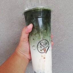 ชาเขียวมะลินมสดแก้วยีราฟ22ออนส์