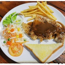 สเต็กไก่พริกไทยดํา