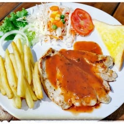 สเต็กไก่บาร์บีคิว