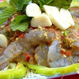 กุ้งแช่น้ำปลา น้ำจิ้มรสเด็ด