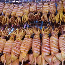 น้องมายด์ หมึกย่าง กม.1 โครตเด็ด