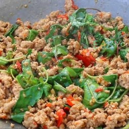 ผัดกระเพา( กับข้าว )