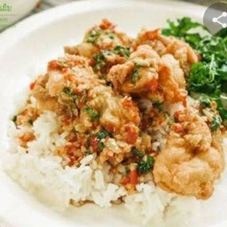 กระเพราไก่ราดข้าว