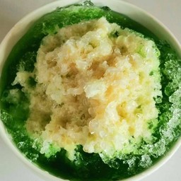 ขนมปังเย็น น้ำเขียว+นม