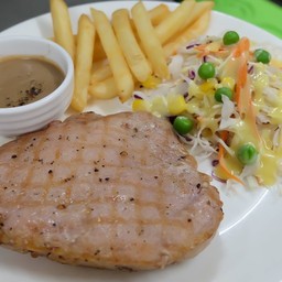 สเต๊กหมูสันนอกพรีเมียม