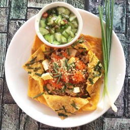 มรดกแม่แชร์ ขนมเบื้องญวนผัดไทยลุงกวง ตลาดบางใหญ่เก่า สาขา1