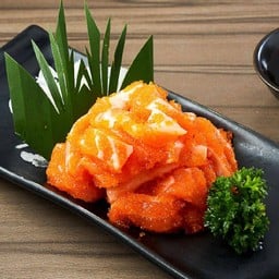 L1084.แซลม่อนคลุกไข่กุ้ง 5 ชิ้น