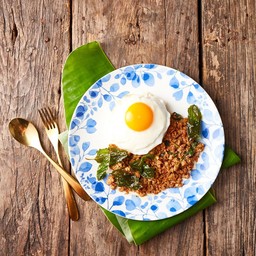 Stir-Fried chicken and Basil with Rice
