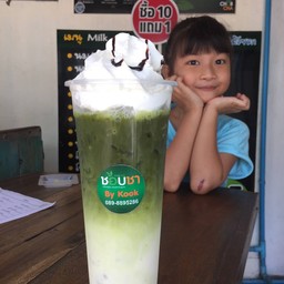 ชาเขียวลาเต้+วิป