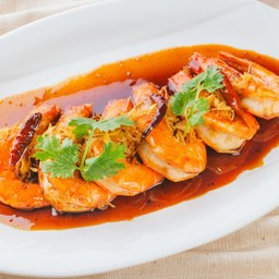 กุ้งราดซอสมะขาม
