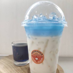 น้ำอัญชัน นมสด