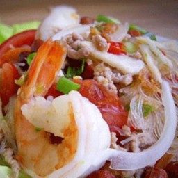 ยำวุ้นเส้นกุ้งสด