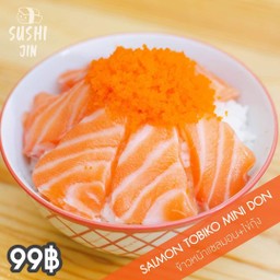ข้าวหน้าแซลมอน ไข่กุ้ง