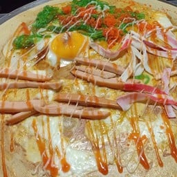 ไข่ดาว,ปูอัด,ไส้กรอก,ยำสาหราย,ไข่ปลา