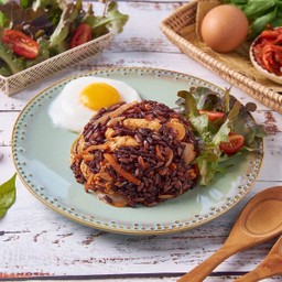ข้าวไรซ์เบอรี่ผัดกิมจิโฮมเมด Homemade Kimchi Fried Rice